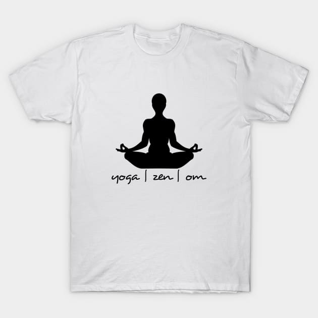 Yoga-zen-om posture T-Shirt by ZenNature